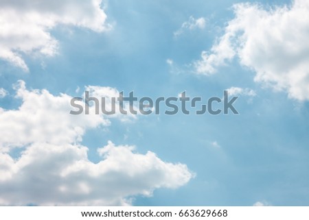 Clear blue sky with white Clouds wallpaper background 