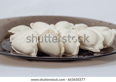Frozen dumplings in the table