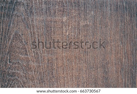 Close up rustic wood table with grain texture in vintage style. Surface of old wooden plank in macro concept with empty template and copy space for abstract background or wallpaper and other design.