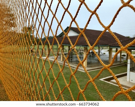 wall net to block ball in football field