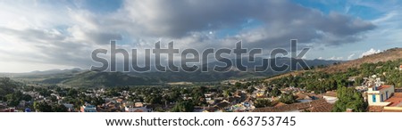 Panoramic view of Trinidad, Cuba from up