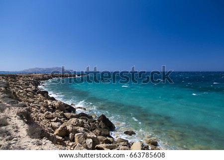 Rocky beach with perfect waters