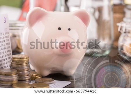 Piggy bank finance money for investment your business.
