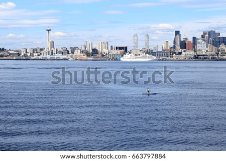 View of Seattle by the ocean