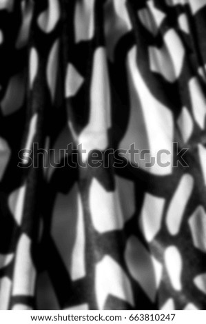 The blur is gaussian for designers. Texture, background, pattern. Women's silk dress dress. Silk fabric black and white in an abstract pattern, black white geometric shapes