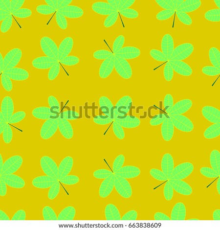 Seamless pattern from autumn leaves of chestnut. Template for decorating paper, wallpaper, fabric, background. Vector illustration.