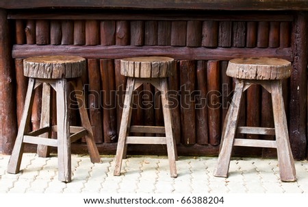 Wooden wall with old chair
