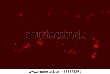 Light Red vector red banner with set of circles, dots. Donuts Background. Creative Design Template. Technological halftone illustration.