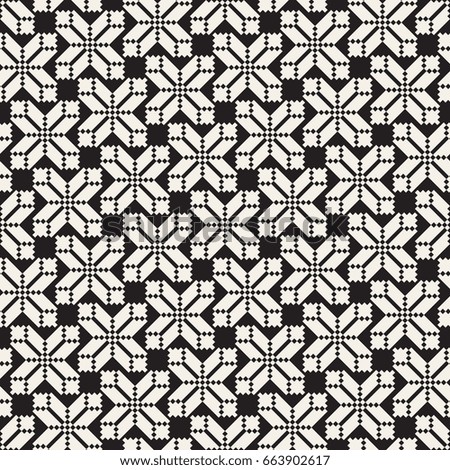 Vector seamless cross tiling pattern. Modern stylish geometric lattice texture. Repeating mosaic abstract background