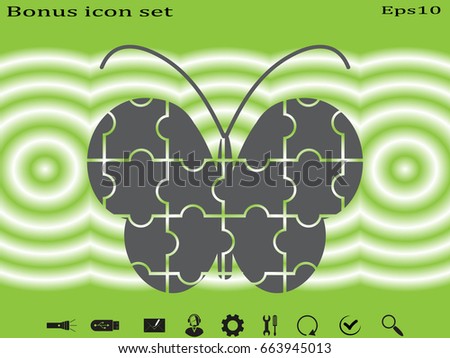 Butterfly icon, vector illustration eps10