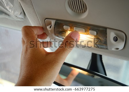 Car roof light Royalty-Free Stock Photo #663977275