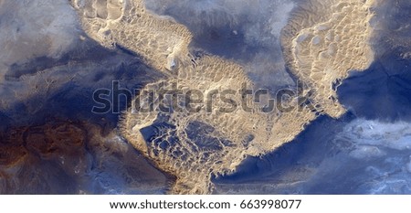clouds of sand, abstract photography of the deserts of Africa from the air. aerial view of desert landscapes, Genre: Abstract Naturalism, from the abstract to the figurative, contemporary photo art