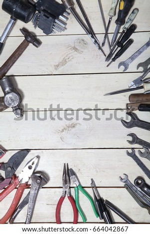 construction tools for repair hammers screwdriver drill keys