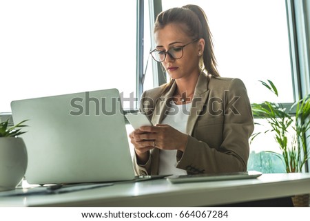 Woman Typing Phone Message