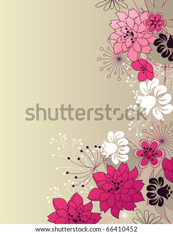 Stylish floral light background