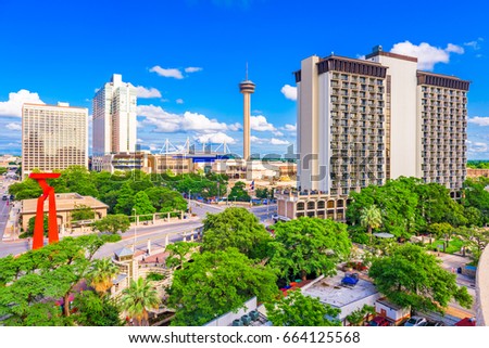 San Antonio, Texas, USA downtown cityscape.