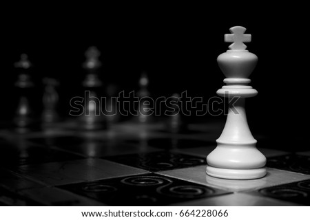 Chess photographed on a chess board Royalty-Free Stock Photo #664228066