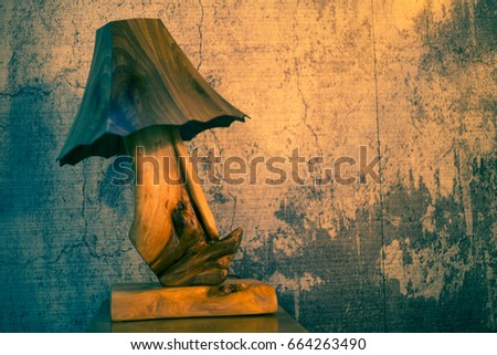 sleek and beautifully designed lamp, kerosene lamp used in ancient times, against the background of traditional household appliance illuminating lamp
