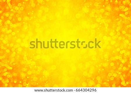 Abstract yellow orange glitter sparkle bokeh background or party invite for happy birthday fun, sunny border, summer sun frame, blazing fire burst explosion, Autumn, Halloween, Thanksgiving or wedding