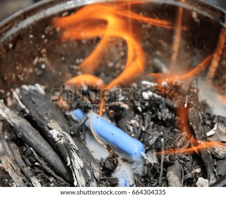 Miniature Bonfire Flames Horizontal