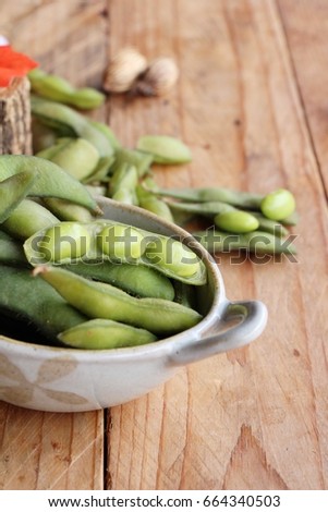 Green japanese soybean 