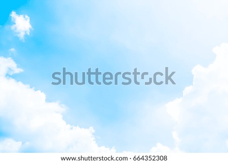 Abstract blur photography.Blue sky with cloud for background and wall paper.
