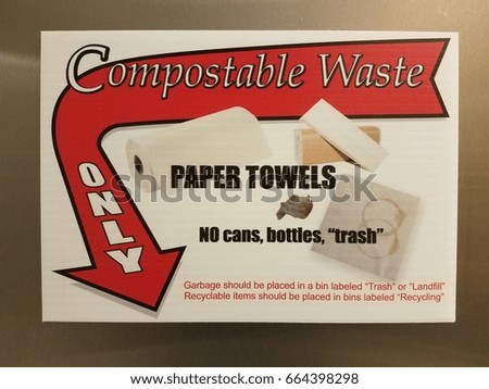 compostable waste sign