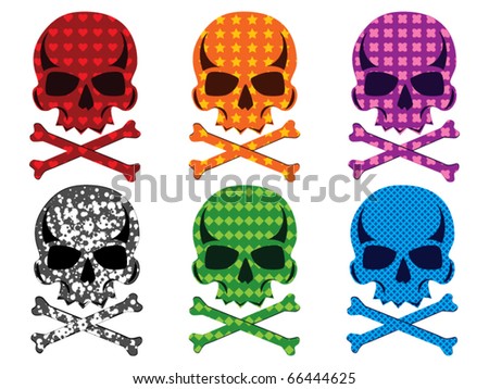 Skull collection vector