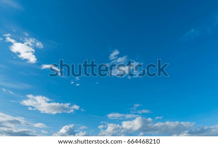 image of blue sky and white cloud on day time for background usage.(horizontal).