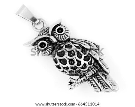 Pendant Necklace Owl - One color background