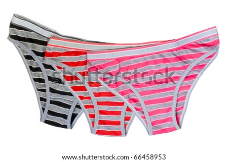 three multycolored women's panties