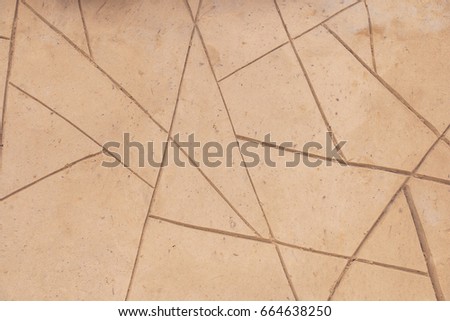 Geometric line on the sand
