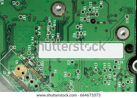 Hard disk drive circuit pattern. Art of digital pattern represents future.