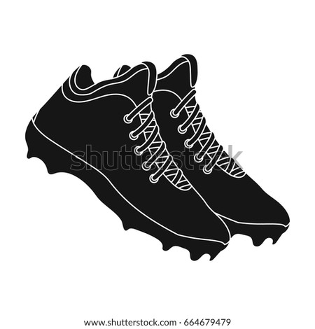 Baseball Sneakers. Baseball single icon in black style vector symbol stock illustration web.