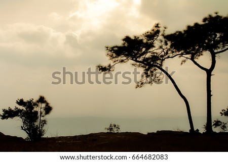 silhouette cliff mountain Asia