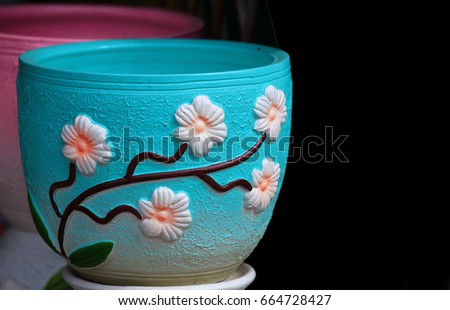 beautiful and cute clay cup , cute decoration cup with beautiful flower pattern
