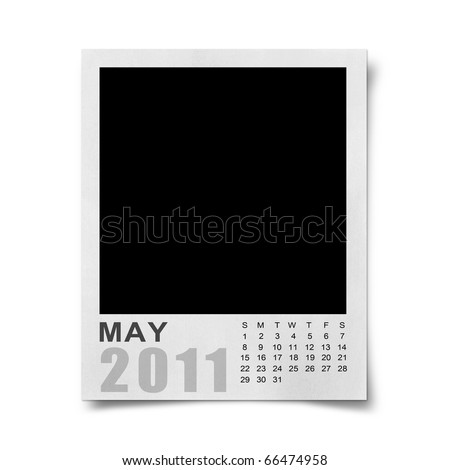 Calendar 2011 on the Empty photo blank. may