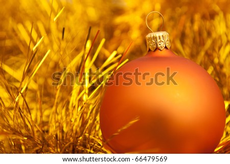 golden christmas ball. holiday background