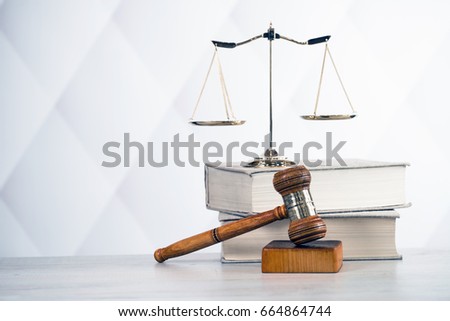 Law Composition on bright background
