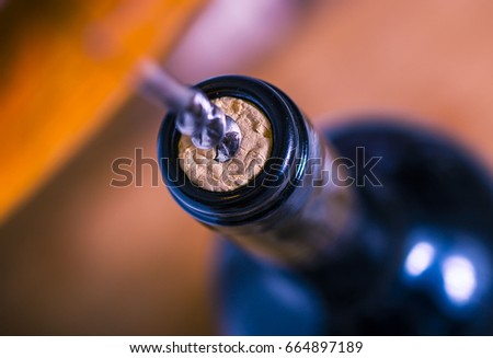 corkscrew closeup with blurry background