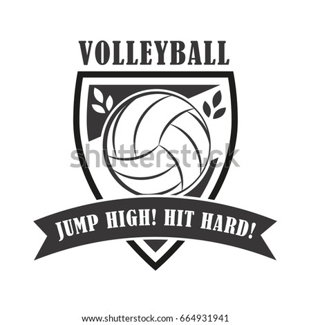 Volleyball coach badge, creative label whith net for players competing in sport game, athletes and coaches motto, t-shirt badge for fan zone or volunteers, vector illustration