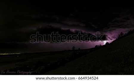 Lightning strike over Bozeman, MT