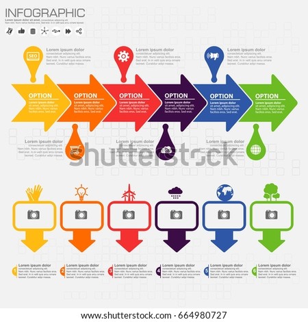 Vector infographics set Template with option for brochure, business, web design.