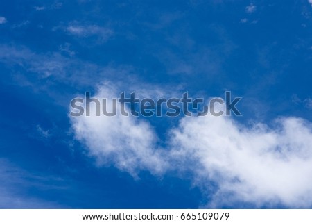 The blue sky is an abstract background.