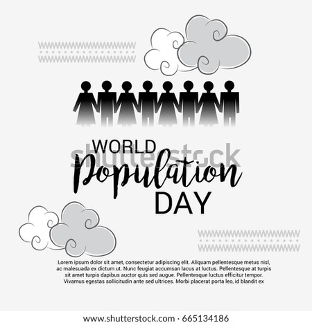 Vector illustration of a Banner for World Population Day.