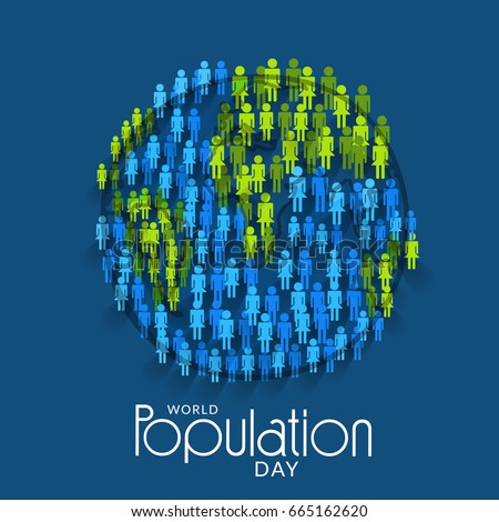 Illustration,Poster Or banner Of World Population day. Royalty-Free Stock Photo #665162620