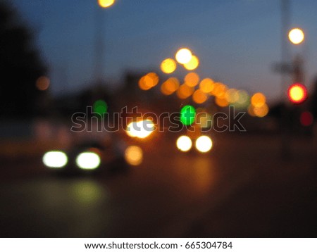 city night blurred