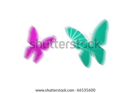 icon  Butterfly illustration Design  isolated on white backgrounds