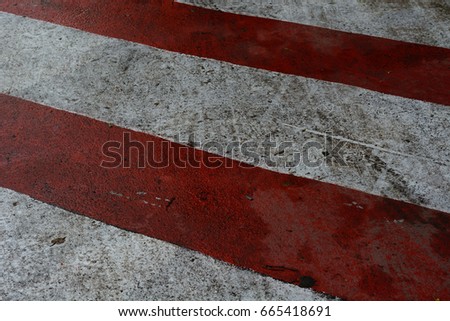 Marking on the asphalt for a fire truck