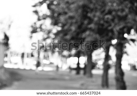 black and white blurred view of city architecture
